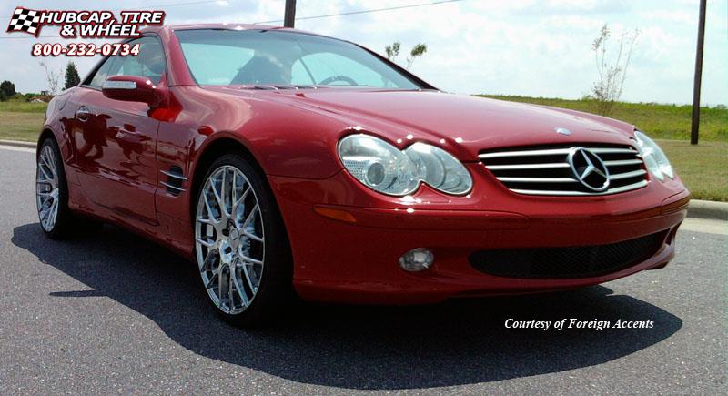 vehicle gallery/mercedes benz sl500 niche circuit m108 20x85  Black & Machined wheels and rims