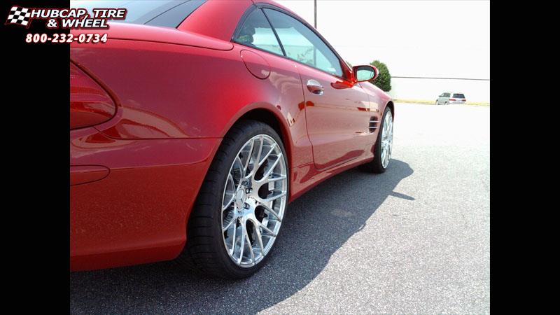 vehicle gallery/mercedes benz sl500 niche circuit m108 20x85  Black & Machined wheels and rims