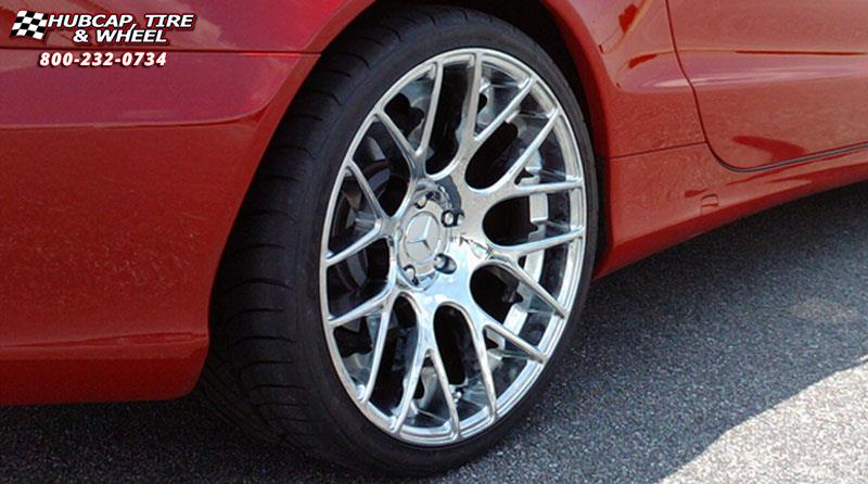 vehicle gallery/mercedes benz sl500 niche circuit m108 20x85  Black & Machined wheels and rims