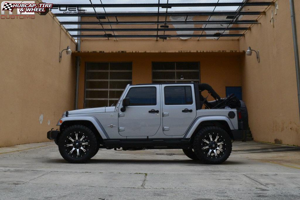 vehicle gallery/jeep wrangler fuel nutz d541 20X9  Black & Machined wheels and rims