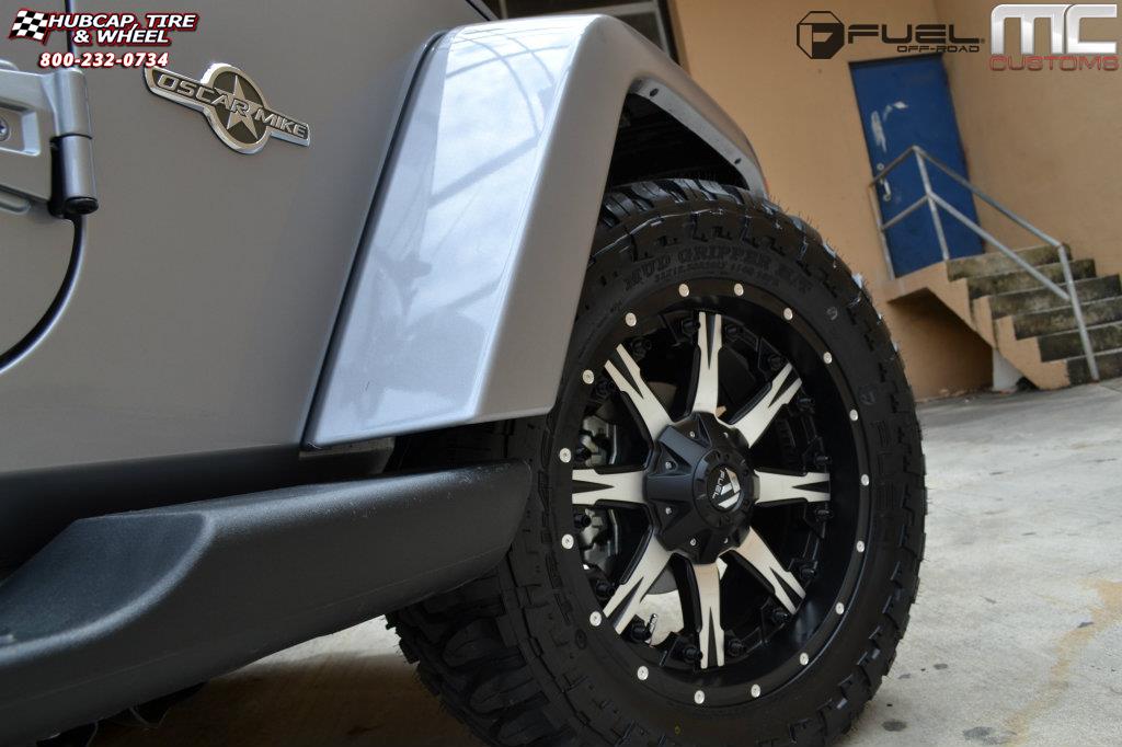 vehicle gallery/jeep wrangler fuel nutz d541 20X9  Black & Machined wheels and rims