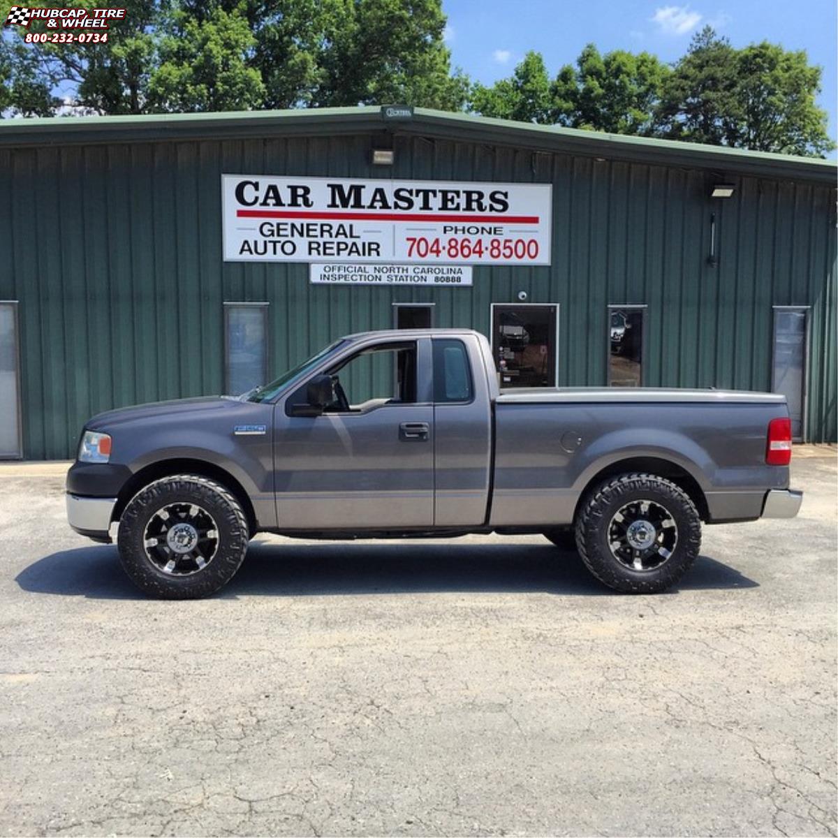 vehicle gallery/ford f 150 xd series xd797 spy x  Gloss Black Machined wheels and rims