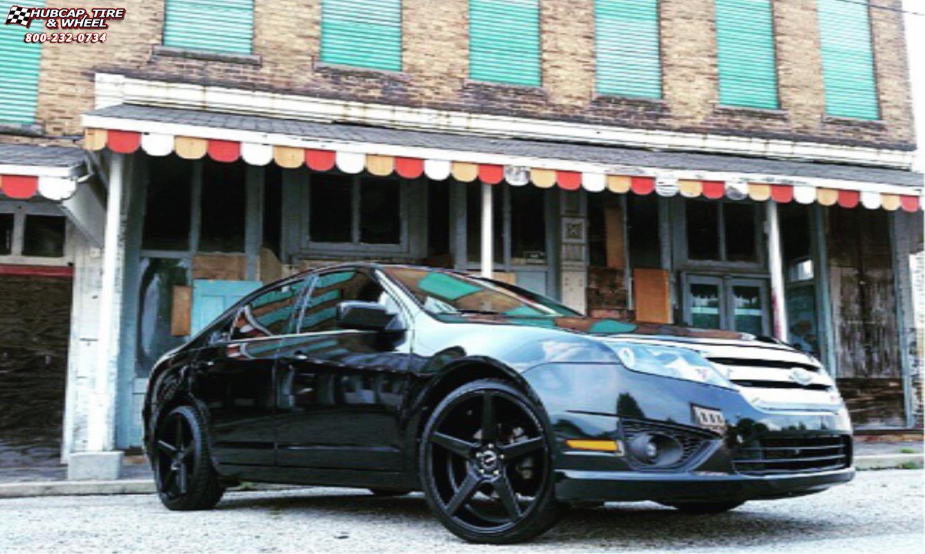 vehicle gallery/ford fusion xd series km685 district  Satin Black wheels and rims