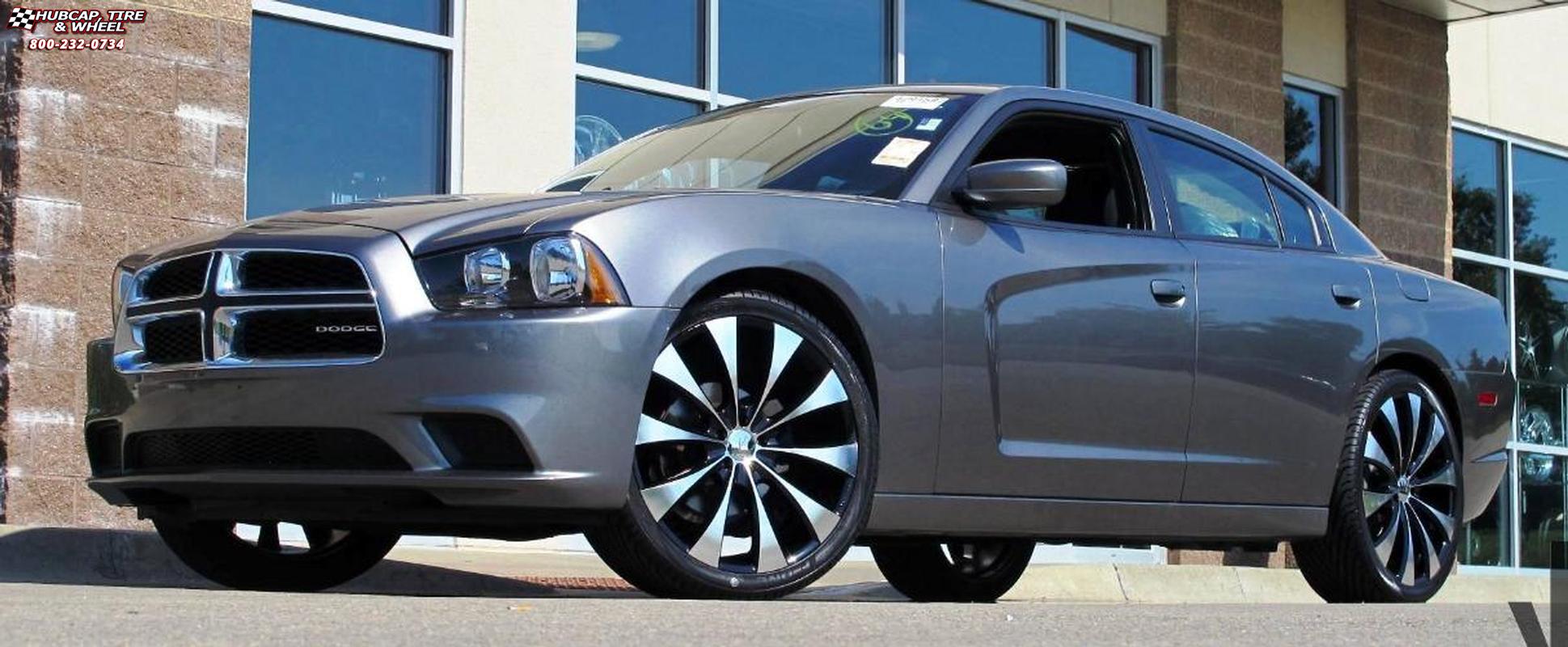vehicle gallery/2012 dodge charger xd series km679 fader  Gloss Black Machined wheels and rims
