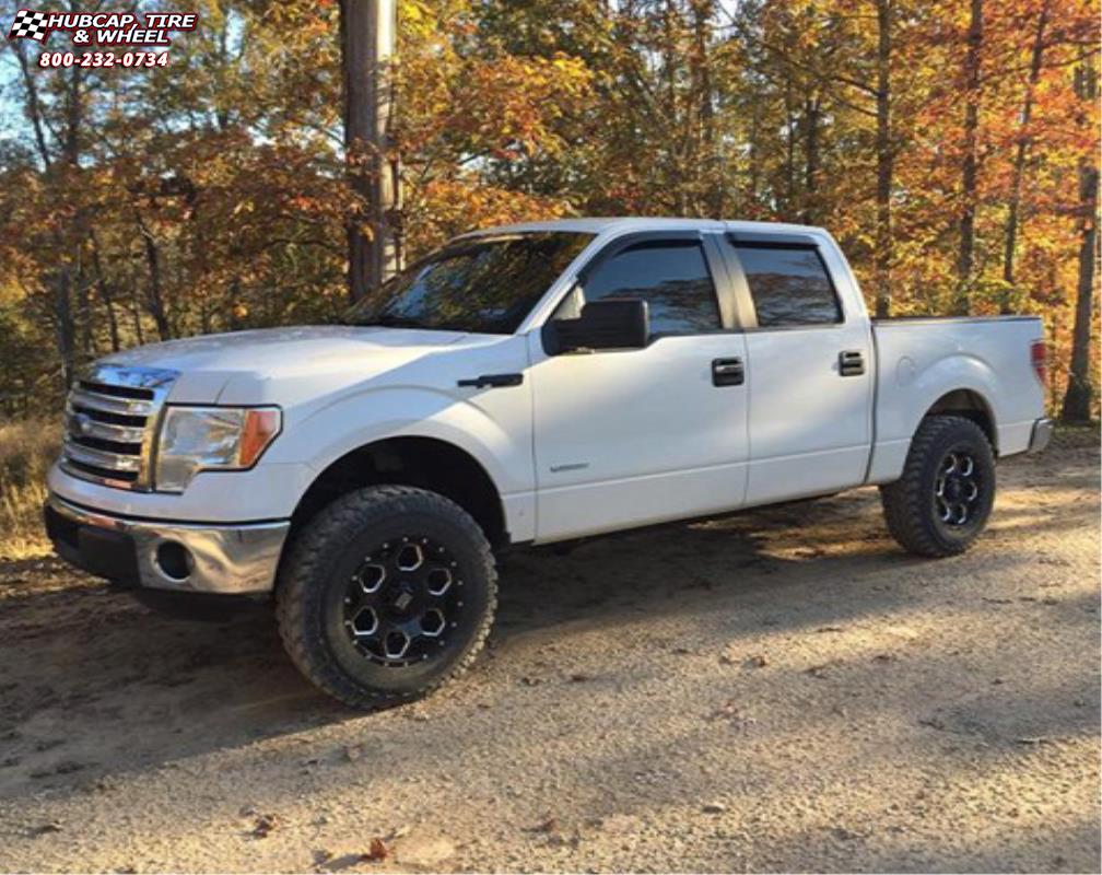 vehicle gallery/ford f 150 xd series xd813 battalion  Gloss Black Milled wheels and rims