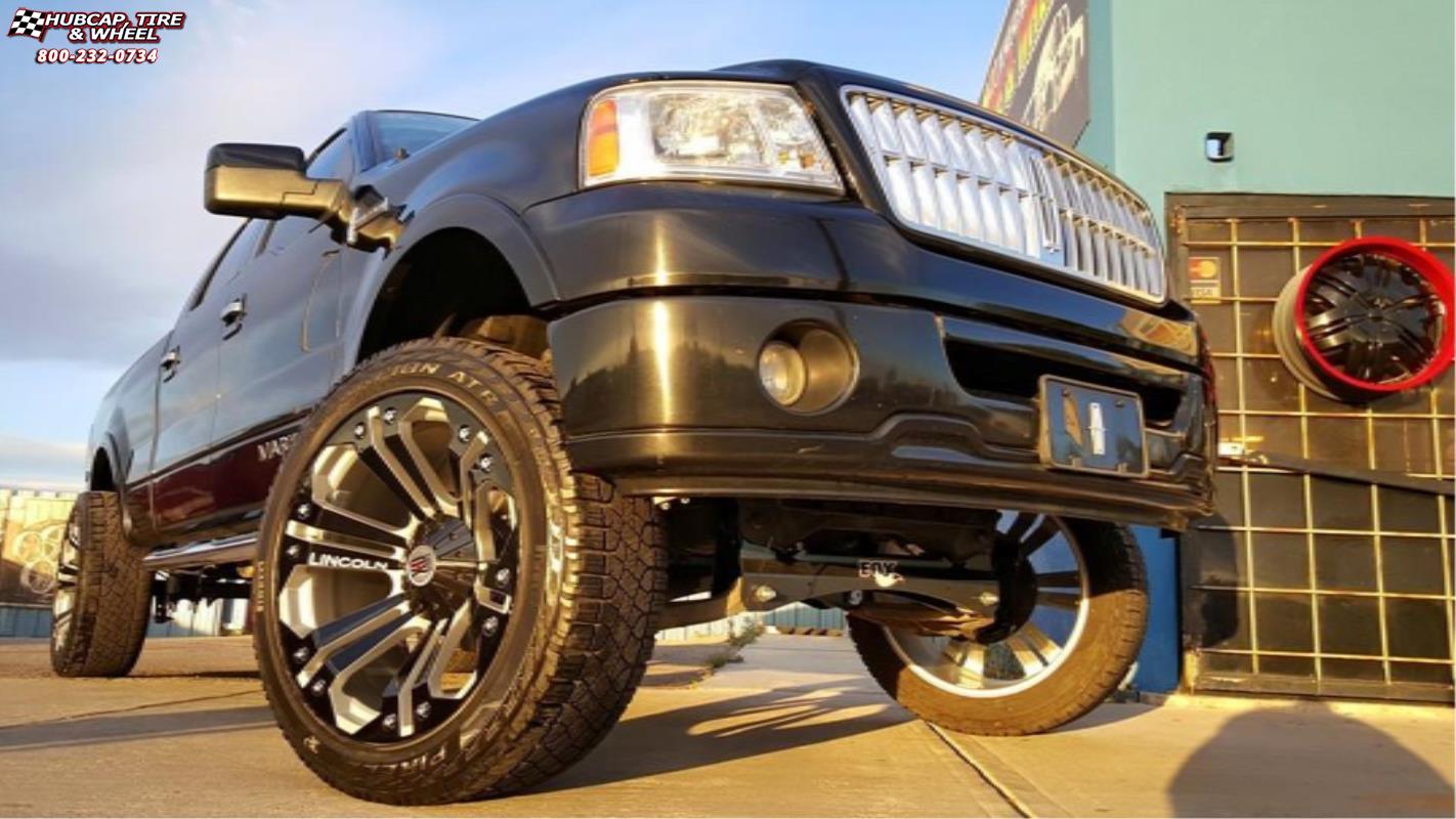 vehicle gallery/lincoln mark lt xd series xd778 monster x  Matte Black wheels and rims