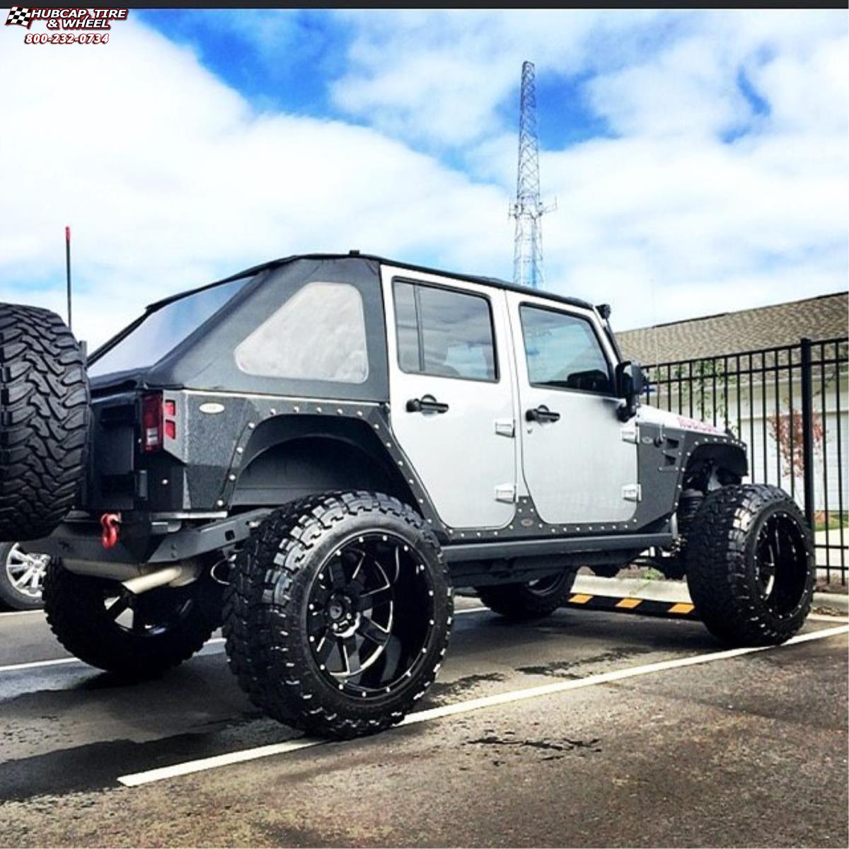 vehicle gallery/jeep wrangler moto metal mo962  Gloss Black & Milled wheels and rims