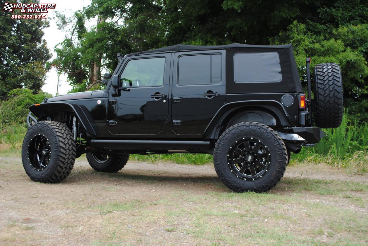 vehicle gallery/jeep wrangle moto metal mo962  Gloss Black & Milled wheels and rims