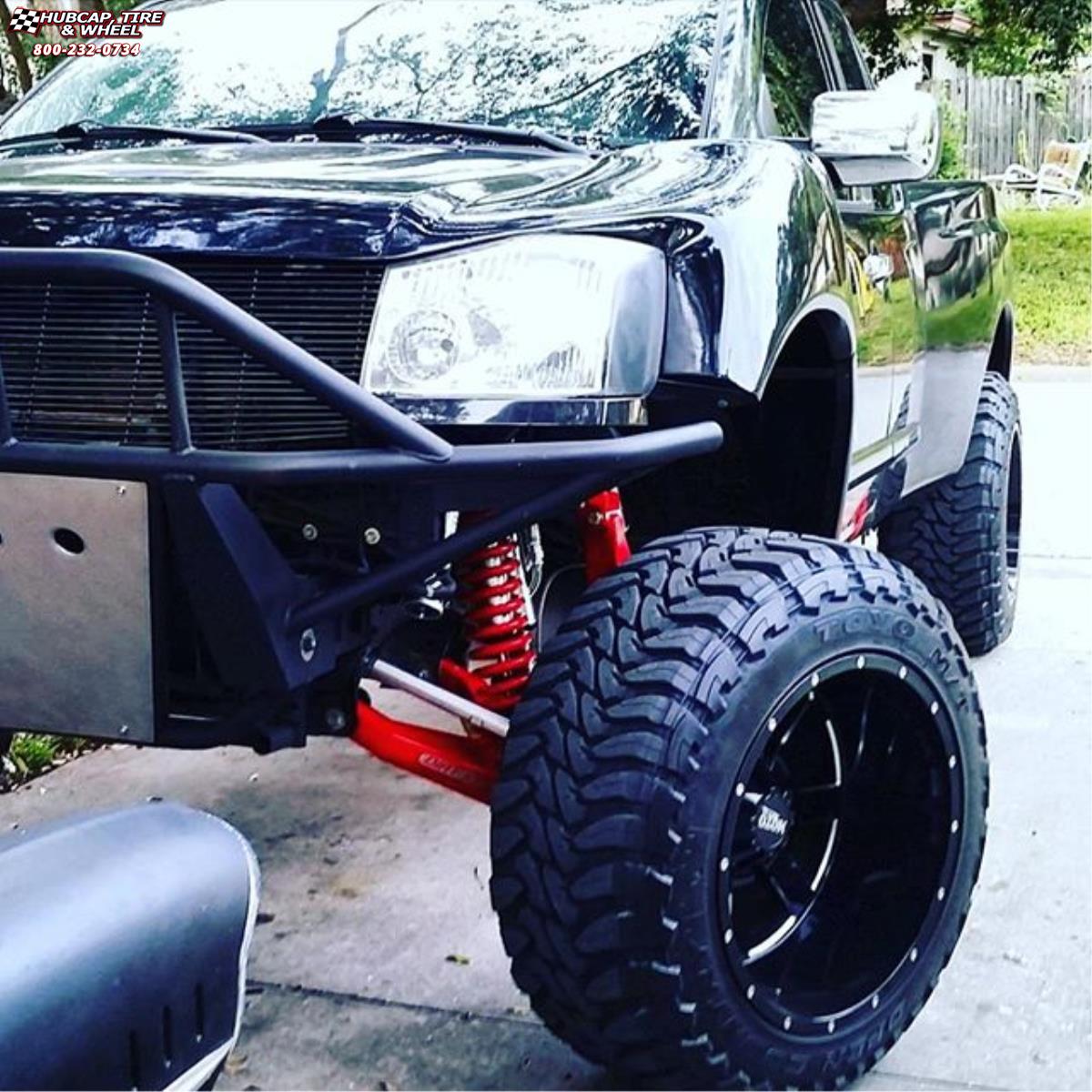 vehicle gallery/chevrolet silverado 1500 moto metal mo962  Gloss Black & Milled wheels and rims