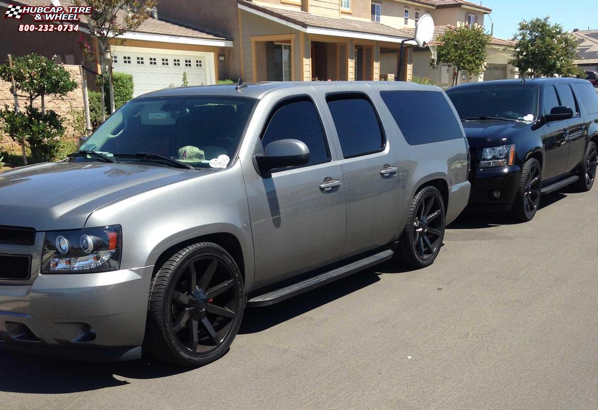 vehicle gallery/2013 chevrolet suburban 1500 xd series km651 slide  Gloss Black wheels and rims