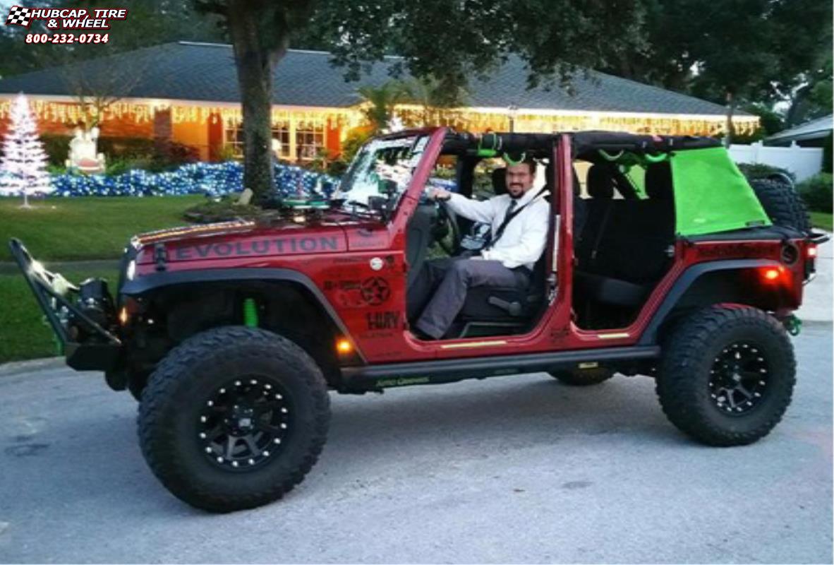 vehicle gallery/jeep wrangler xd series xd798 addict  Matte Black wheels and rims