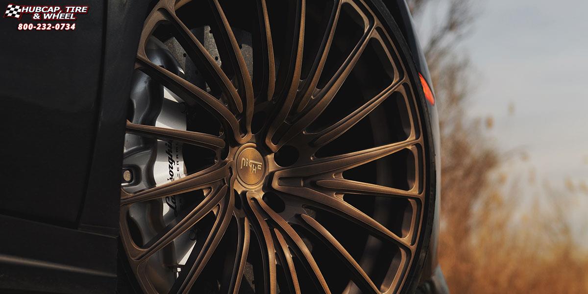 vehicle gallery/lamborghini huracan niche majorca 20x9  Brushed Fixture Bronze Matte wheels and rims