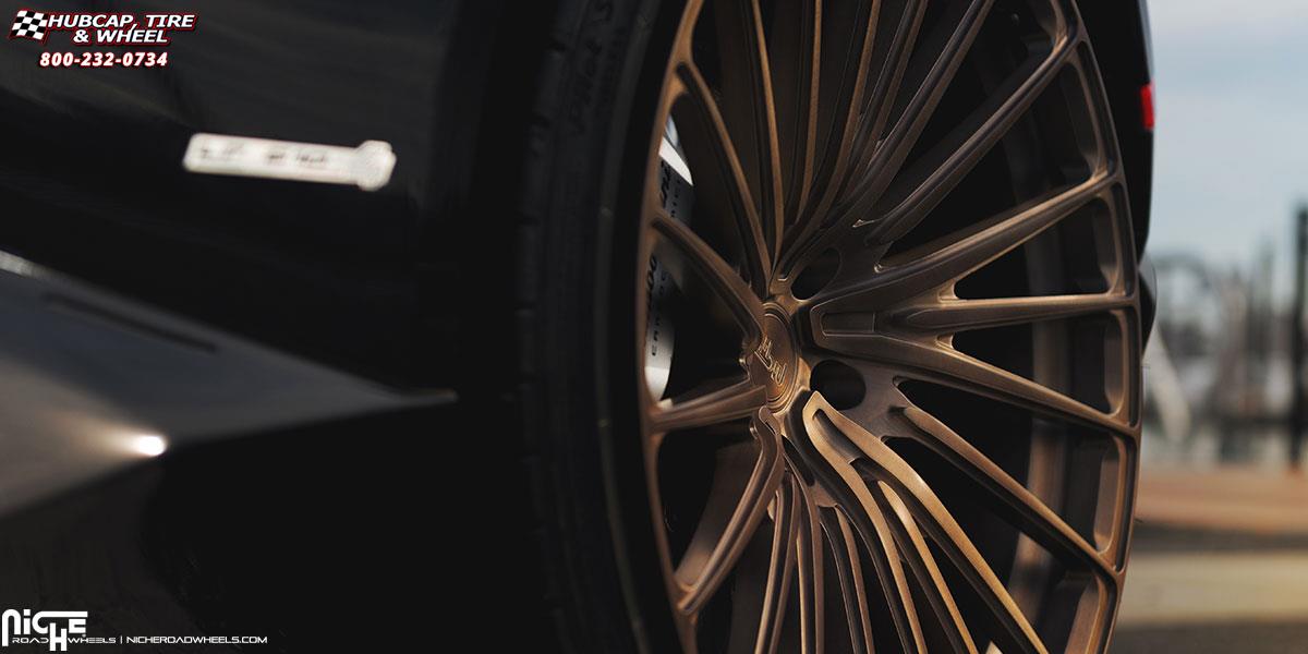 vehicle gallery/lamborghini huracan niche majorca 20x9  Brushed Fixture Bronze Matte wheels and rims