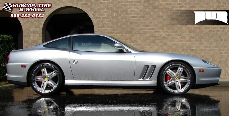 vehicle gallery/ferrari maranello dub x 58  Matte Black w/ Red Accents wheels and rims
