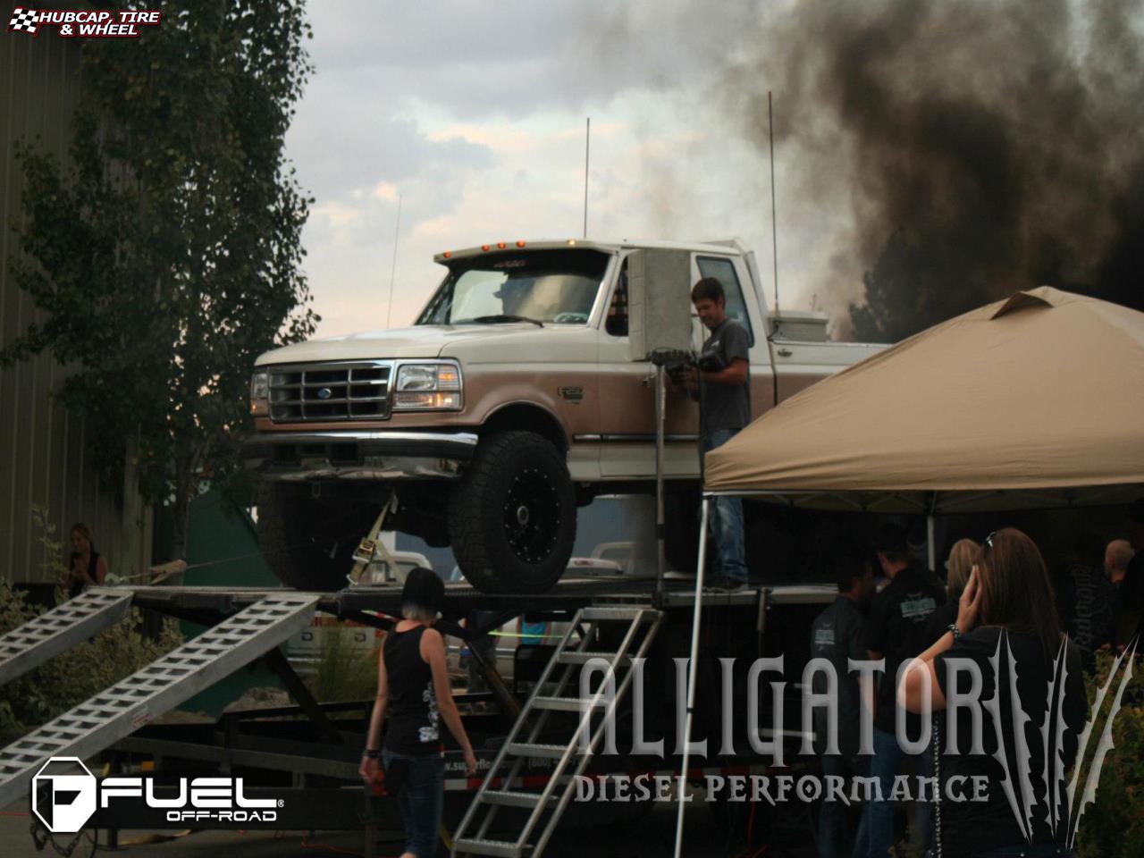 vehicle gallery/ford f 250 fuel hostage d532 18X12  Matte Black & Machined Face wheels and rims