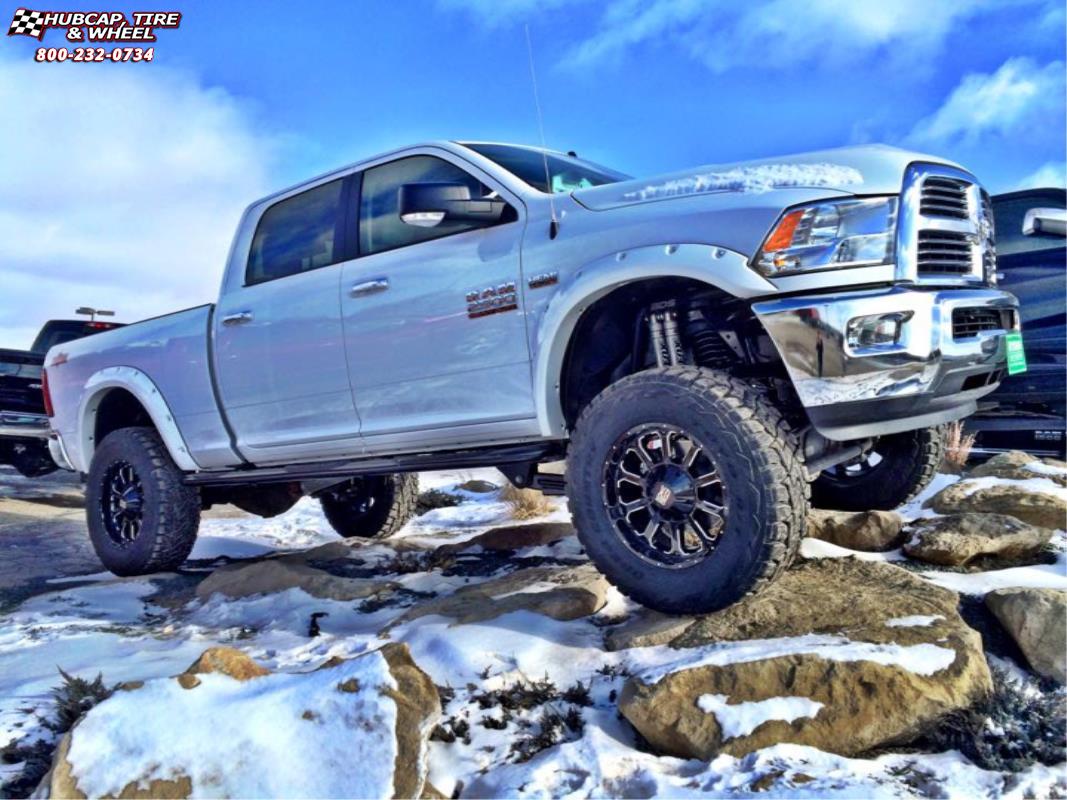 vehicle gallery/ram 2500 xd series xd806 bomb x  Gloss Black Milled wheels and rims