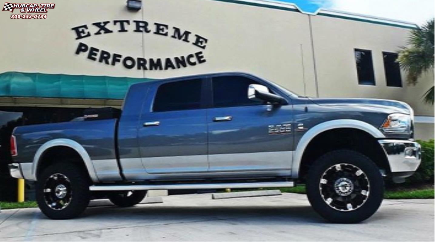 vehicle gallery/ram 2500 xd series xd797 spy x  Gloss Black Machined wheels and rims