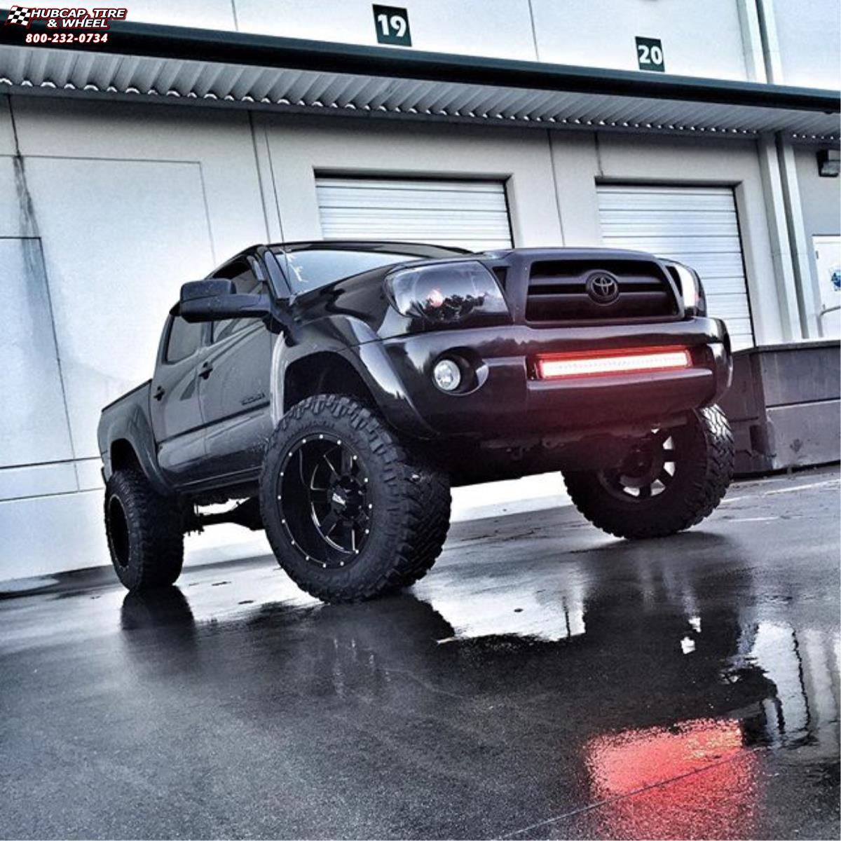 vehicle gallery/2014 toyota tacoma moto metal mo962  Gloss Black & Milled wheels and rims