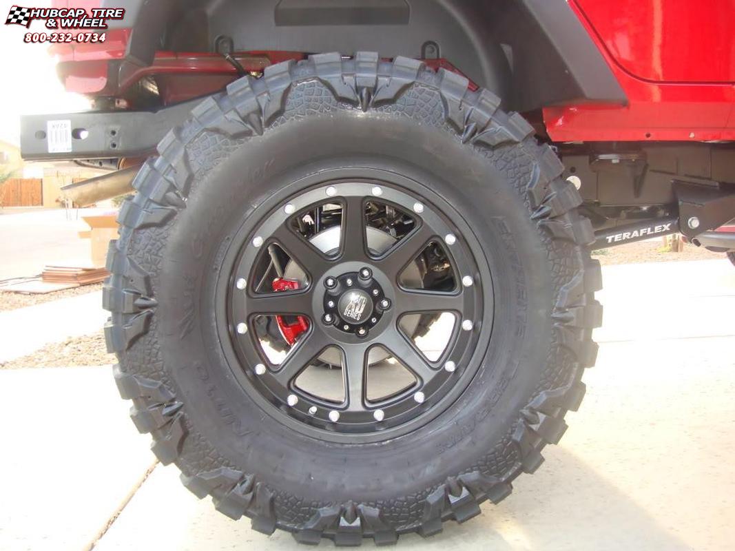 vehicle gallery/2009 jeep wrangler xd series xd798 addict 20x9  Matte Black wheels and rims