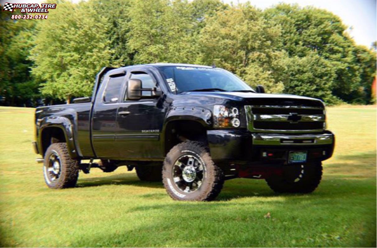 vehicle gallery/chevrolet silverado 1500 xd series xd797 spy x  Gloss Black Machined wheels and rims