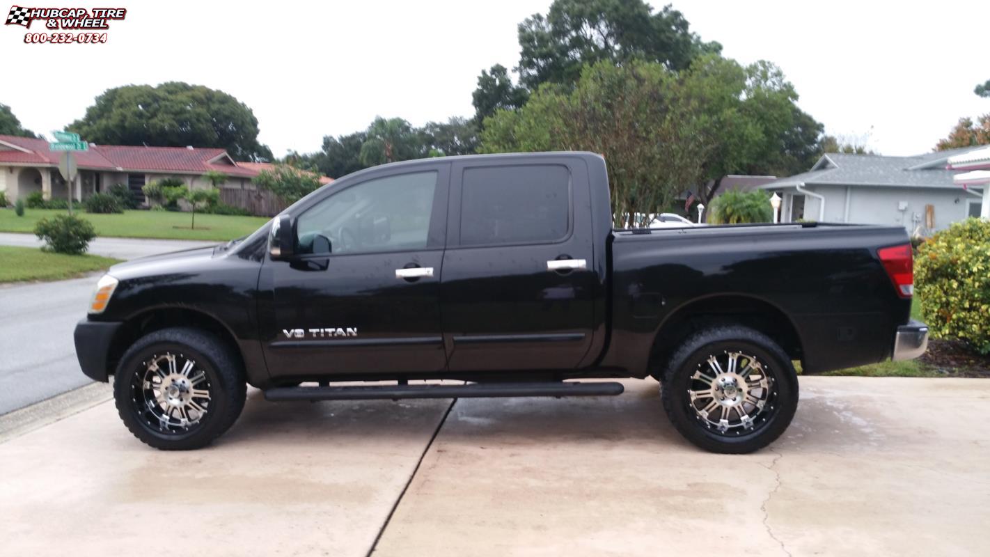 vehicle gallery/2006 nissan titan xd series xd795 hoss 20x9  Gloss Black Machined wheels and rims