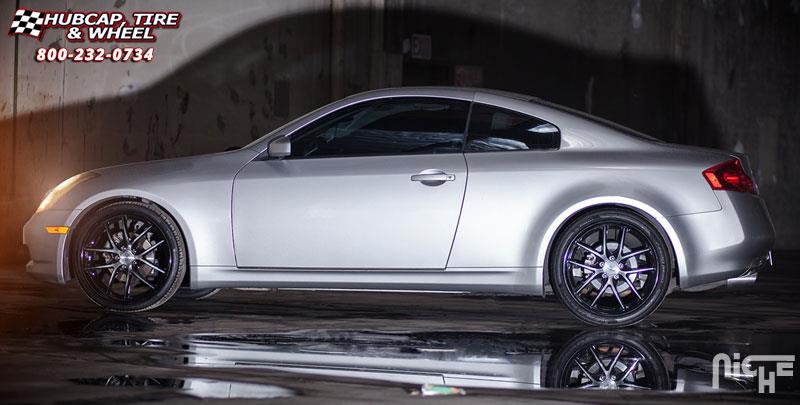 vehicle gallery/infiniti g35 niche targa m215 20x85  Black & Machined wheels and rims
