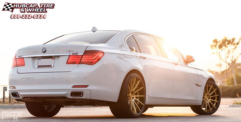 vehicle gallery/bmw 750li niche agile 22x95 Gloss Silver Windows Brushed Face | Polished Lip wheels and rims