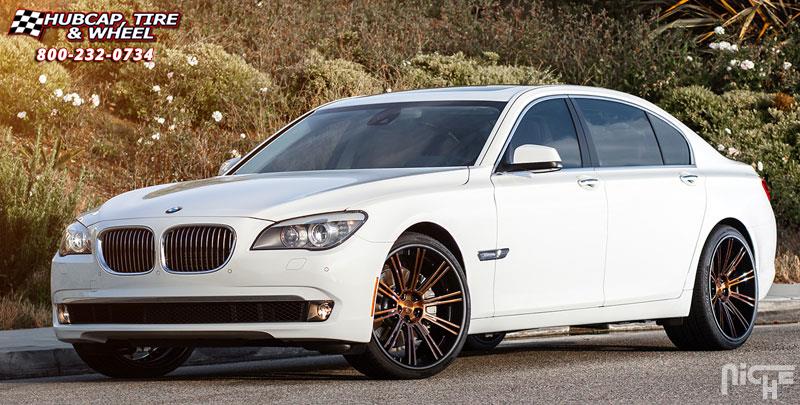 vehicle gallery/bmw 750li niche laguna 22x95  Matte Black, DDT Face, Matte Black Lip wheels and rims