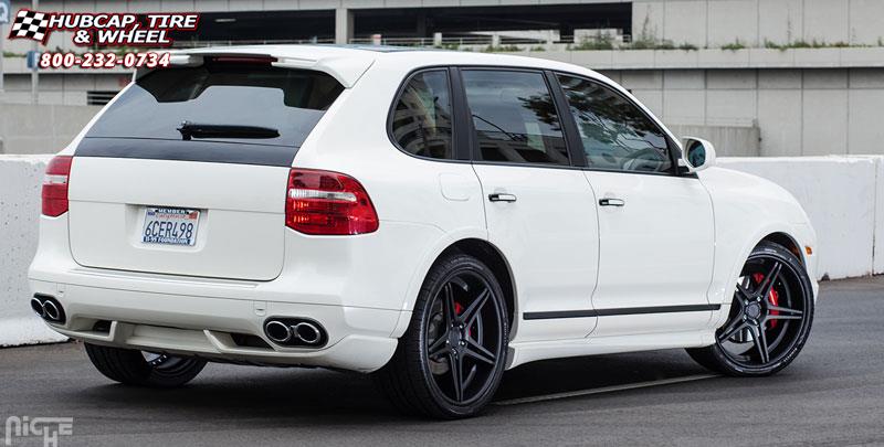 vehicle gallery/porsche cayenne niche sportiva 22x105  Brushed | Hi Luster Polished Lip wheels and rims