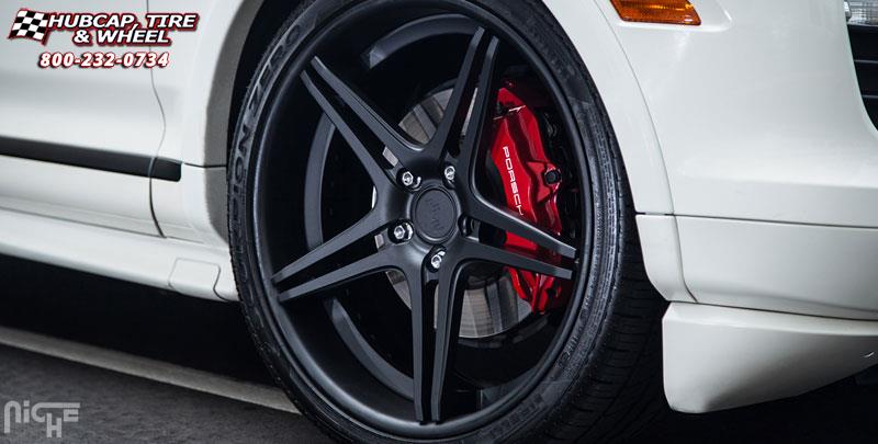 vehicle gallery/porsche cayenne niche sportiva 22x105  Brushed | Hi Luster Polished Lip wheels and rims