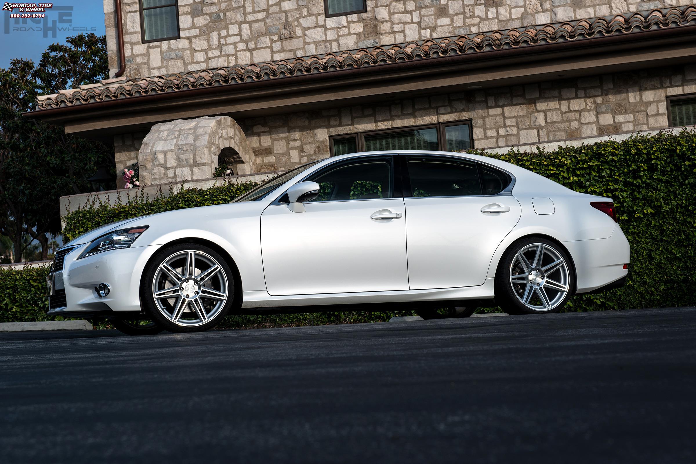 vehicle gallery/lexus gs 350 niche lucerne m142 20x9  Silver & Machined wheels and rims