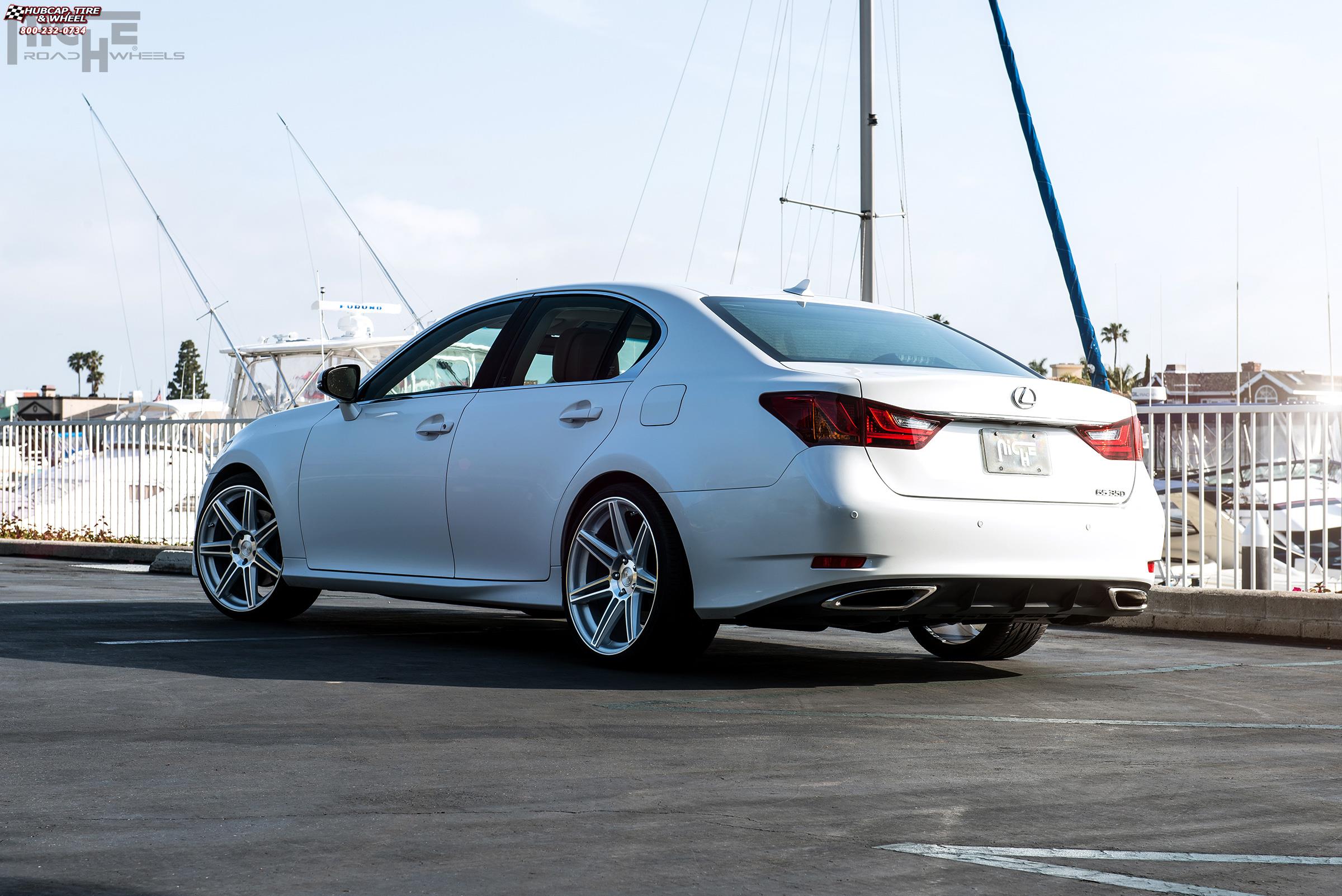 vehicle gallery/lexus gs 350 niche lucerne m142 20x9  Silver & Machined wheels and rims