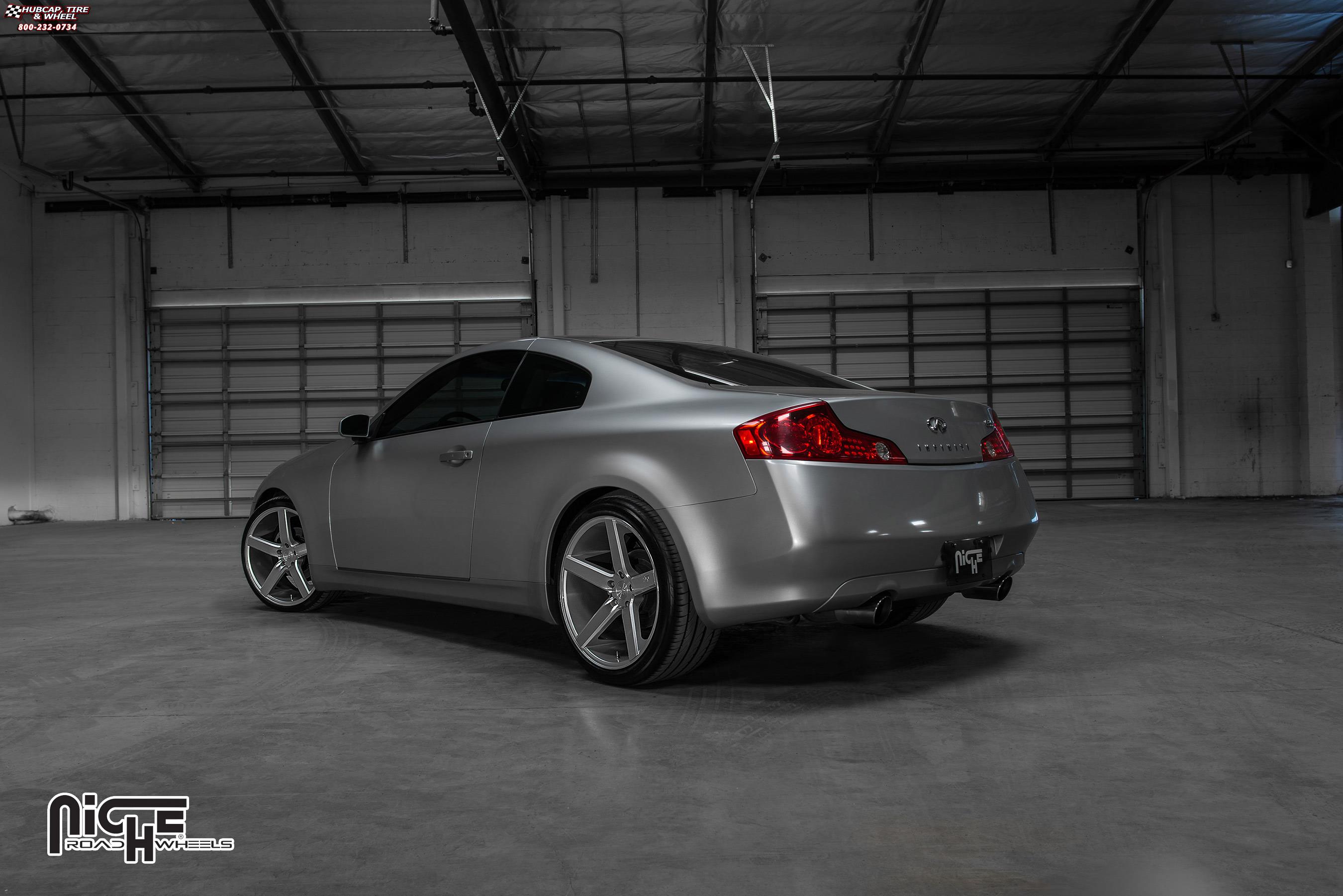 vehicle gallery/infiniti g35 niche milan m135  Silver with Machine Cut Face wheels and rims