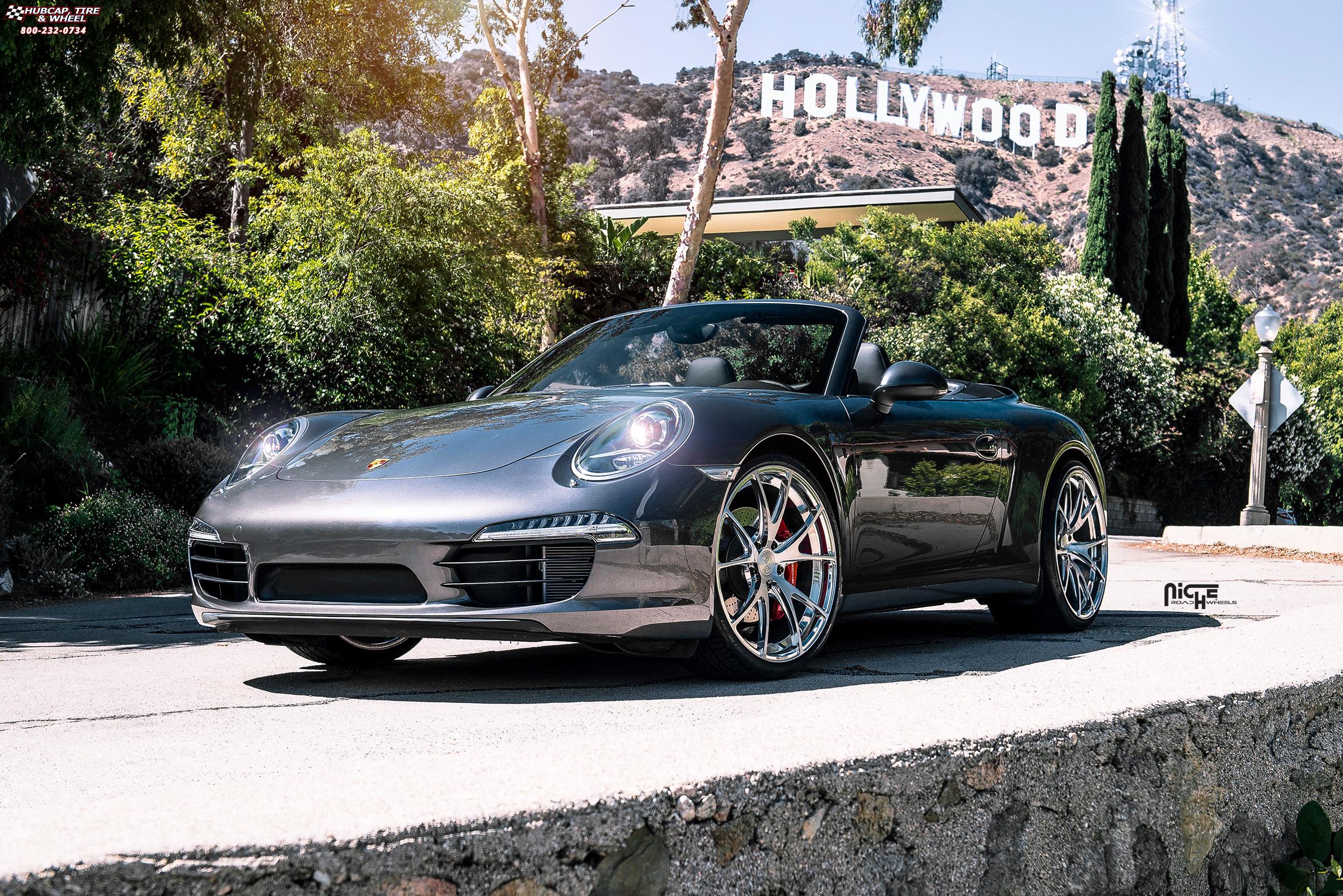 vehicle gallery/porsche 991 niche stuttgart 21x9  Brushed Face | Hi Luster Polished Windows | Brushed Barrel wheels and rims