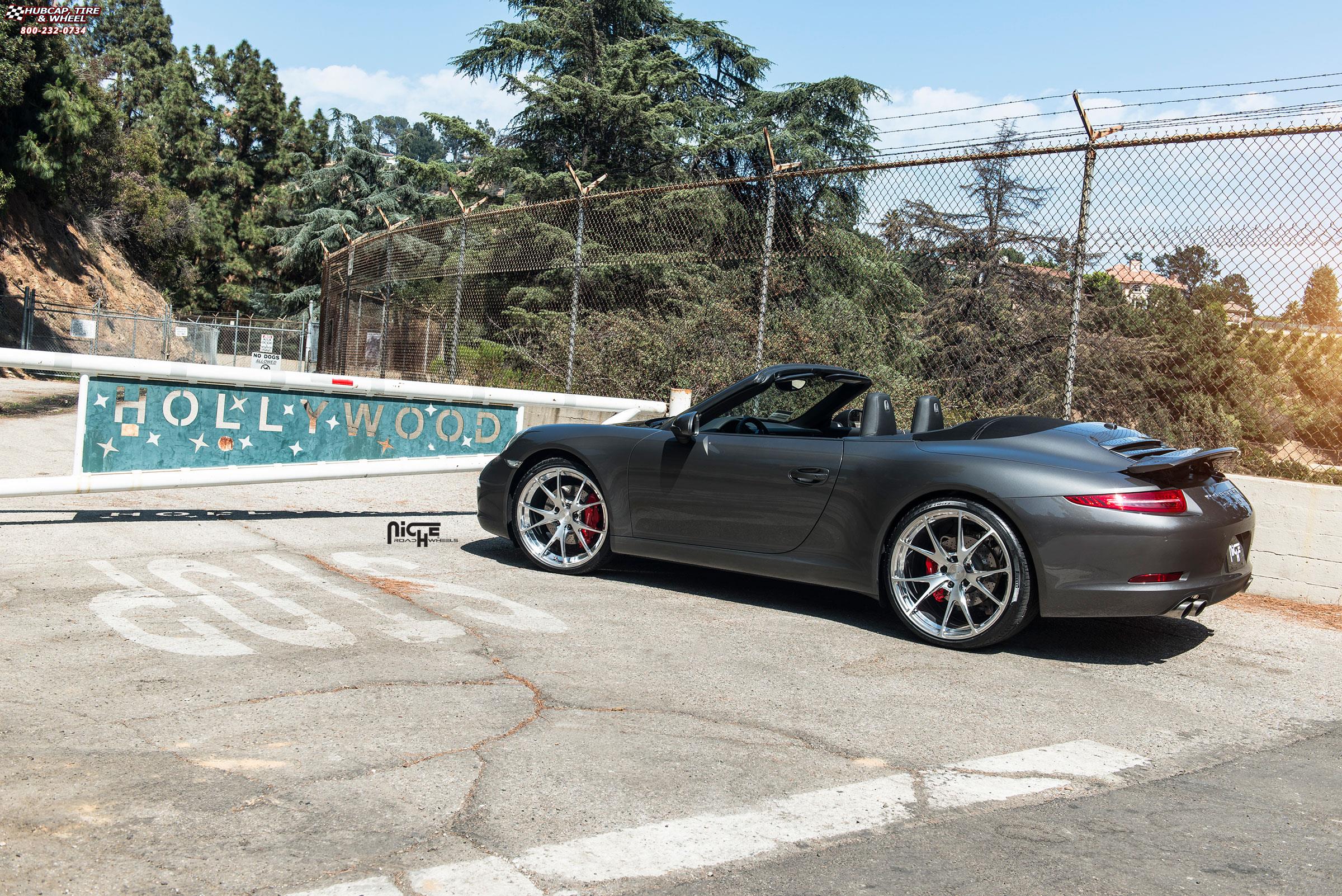 vehicle gallery/porsche 991 niche stuttgart 21x9  Brushed Face | Hi Luster Polished Windows | Brushed Barrel wheels and rims