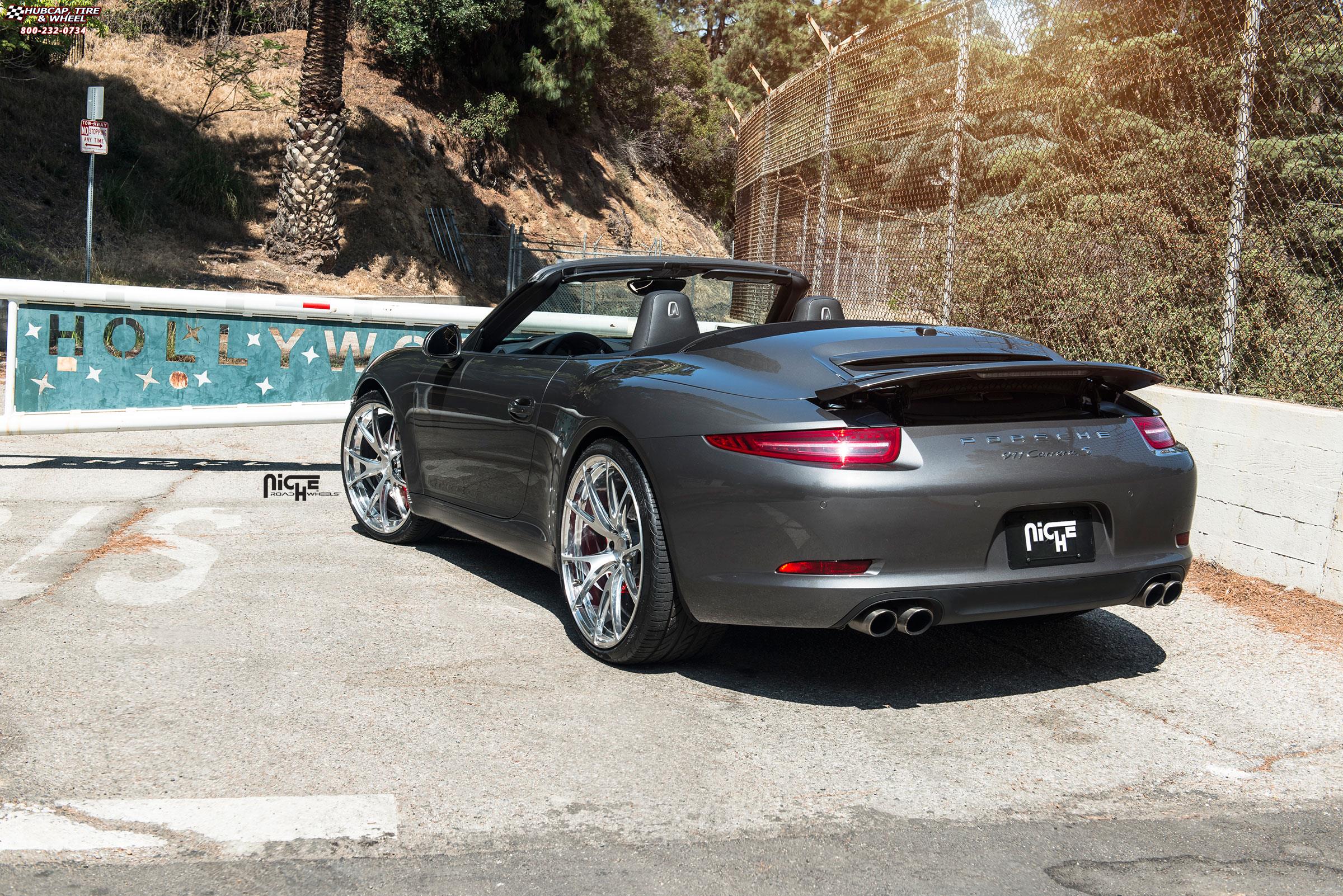 vehicle gallery/porsche 991 niche stuttgart 21x9  Brushed Face | Hi Luster Polished Windows | Brushed Barrel wheels and rims