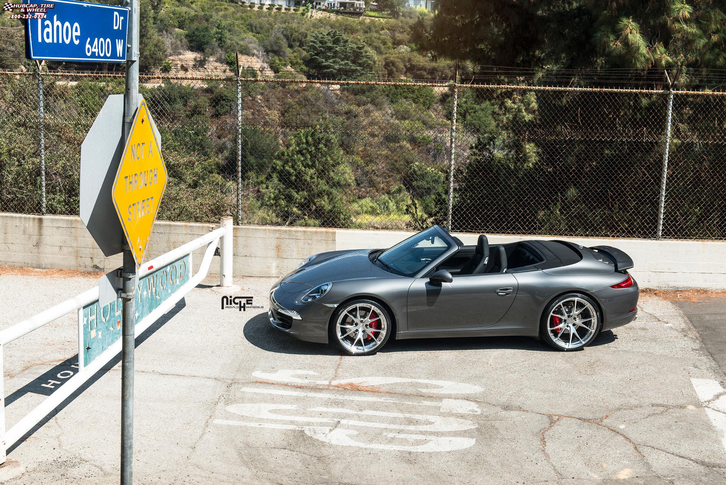 vehicle gallery/porsche 991 niche stuttgart 21x9  Brushed Face | Hi Luster Polished Windows | Brushed Barrel wheels and rims