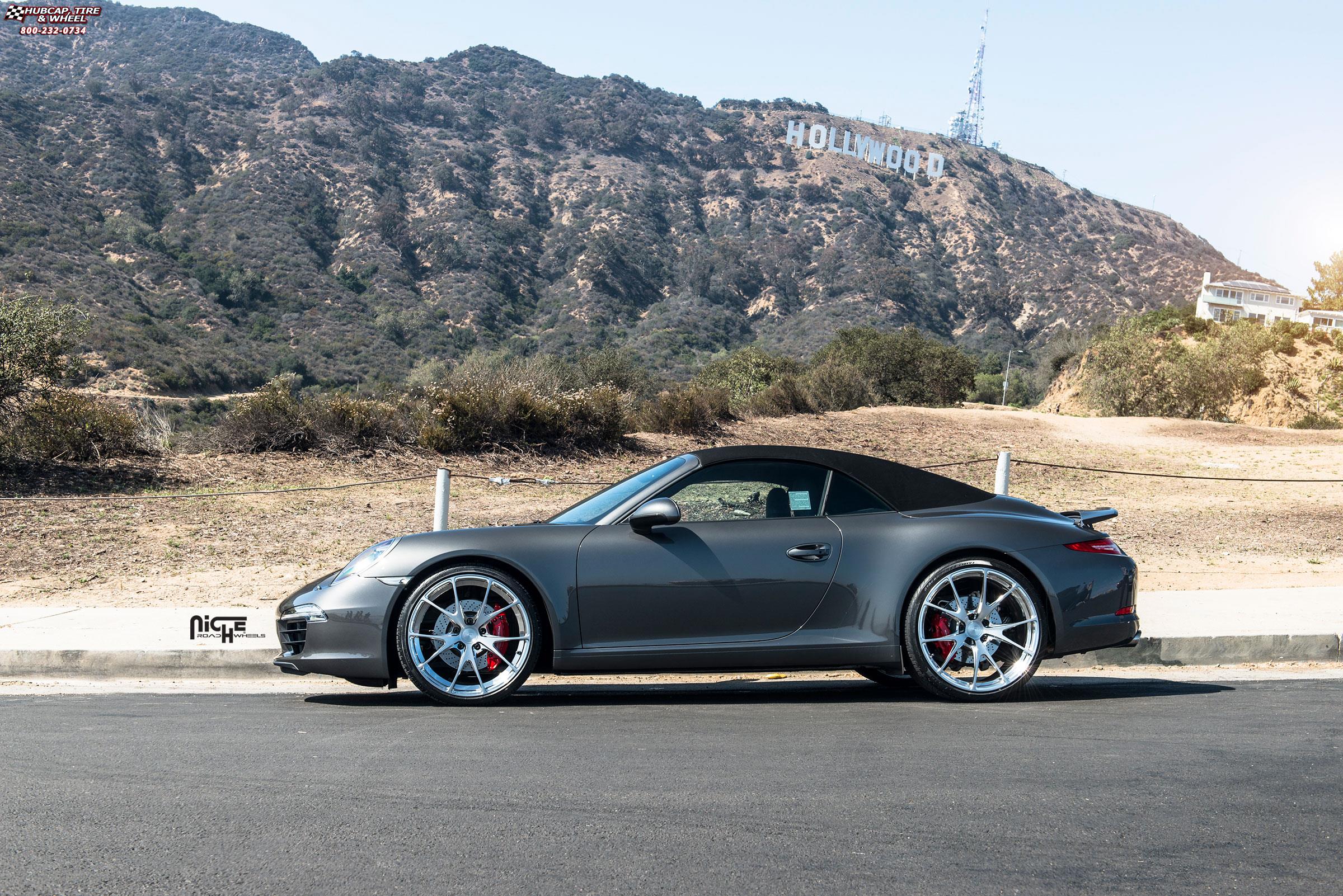 vehicle gallery/porsche 991 niche stuttgart 21x9  Brushed Face | Hi Luster Polished Windows | Brushed Barrel wheels and rims
