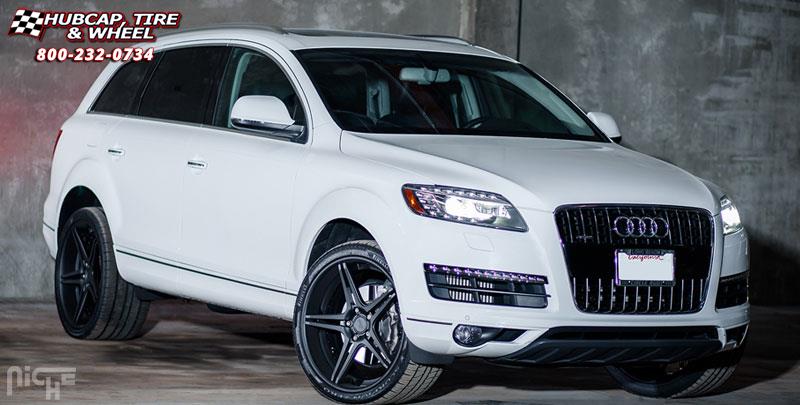 vehicle gallery/audi q7 niche sportiva 22x105  Brushed | Hi Luster Polished Lip wheels and rims