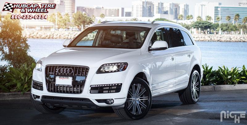 vehicle gallery/audi q7 niche touring 21x10  Brushed | Gloss Clear | Polished Lip wheels and rims
