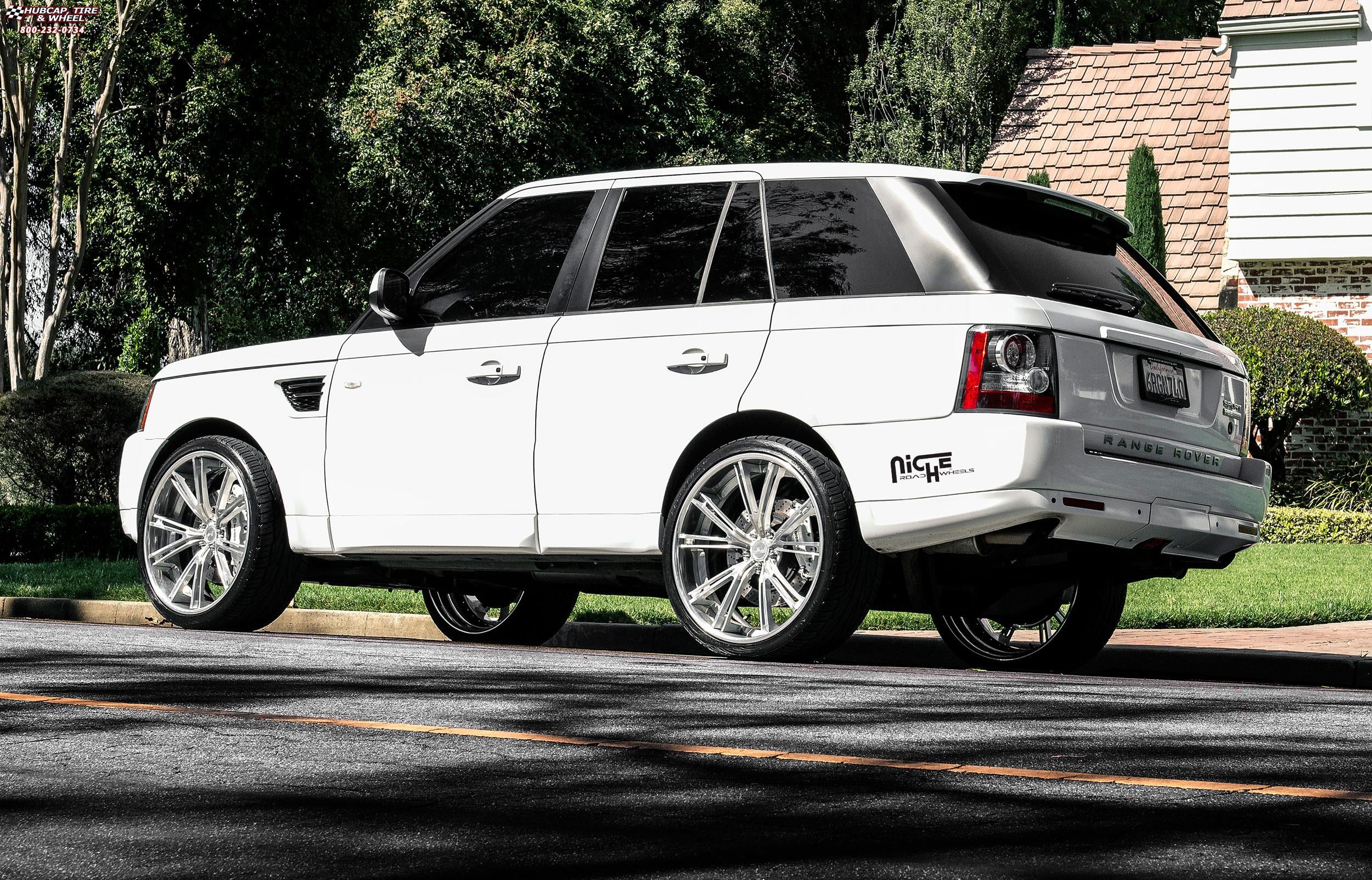 vehicle gallery/land rover range rover sport niche ritz 24x105  Brushed Chrome Lip wheels and rims