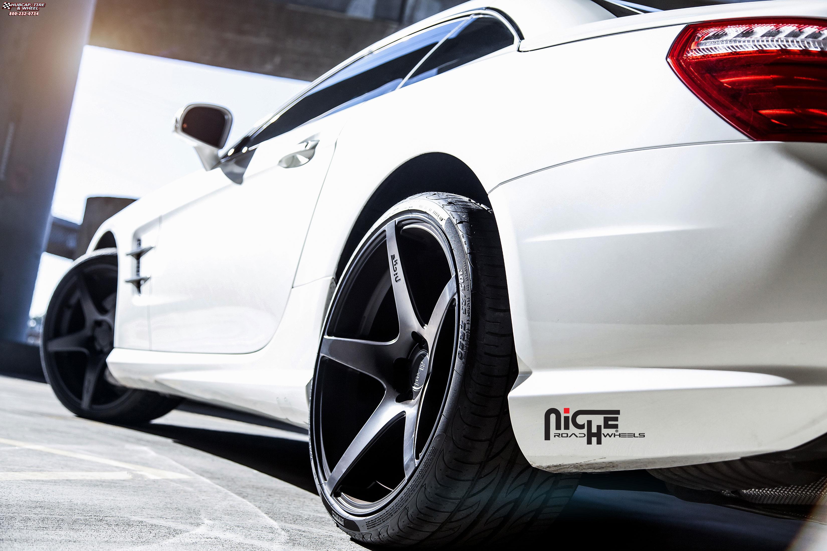 vehicle gallery/mercedes benz sl550 niche gt 5 m133  Satin Black wheels and rims