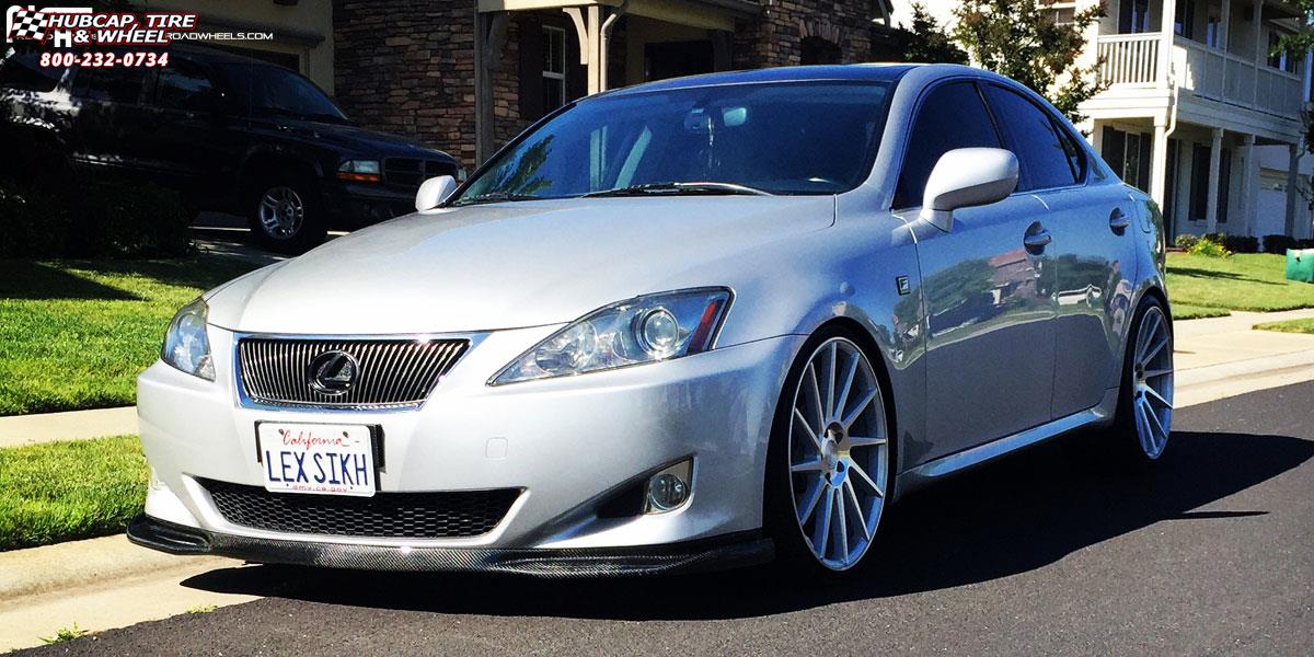 vehicle gallery/lexus is250 niche surge m112 20x85  Silver & Machined wheels and rims