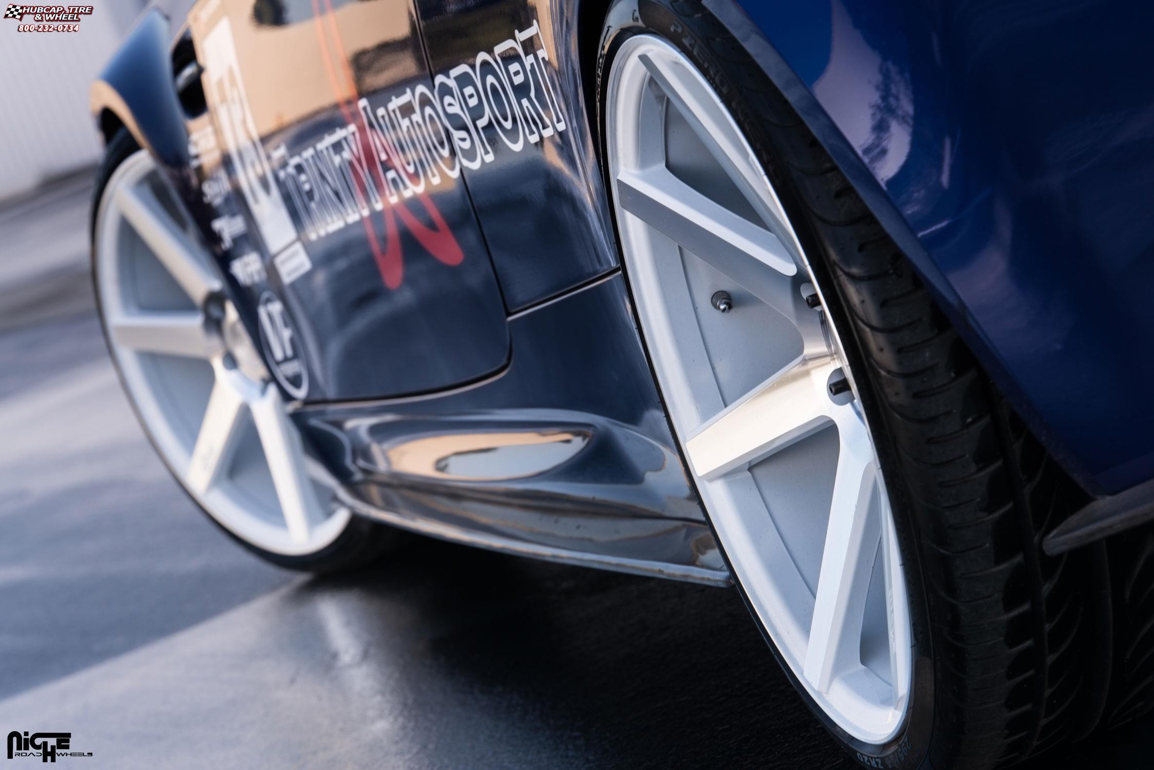 vehicle gallery/bmw m3 niche verona m151 20x9  Gloss White & Machined wheels and rims