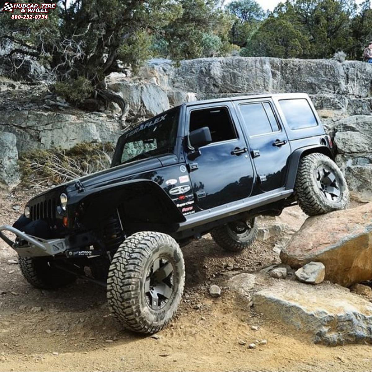 vehicle gallery/jeep wrangler xd series xd775 rockstar x  Matte Black wheels and rims