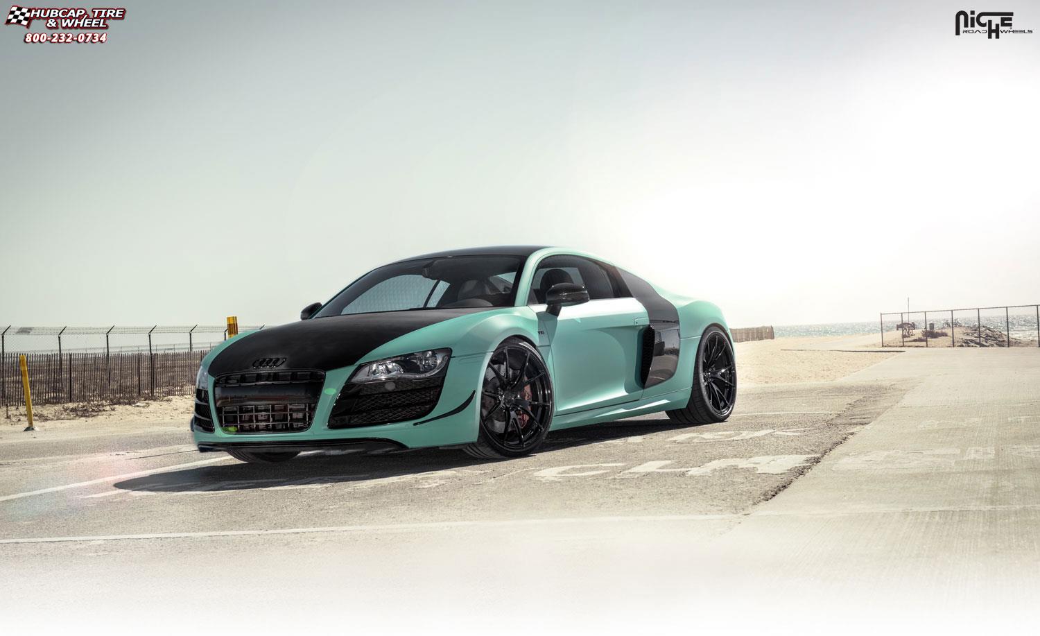 vehicle gallery/audi r8 niche stuttgart 20x9  Gloss Black wheels and rims