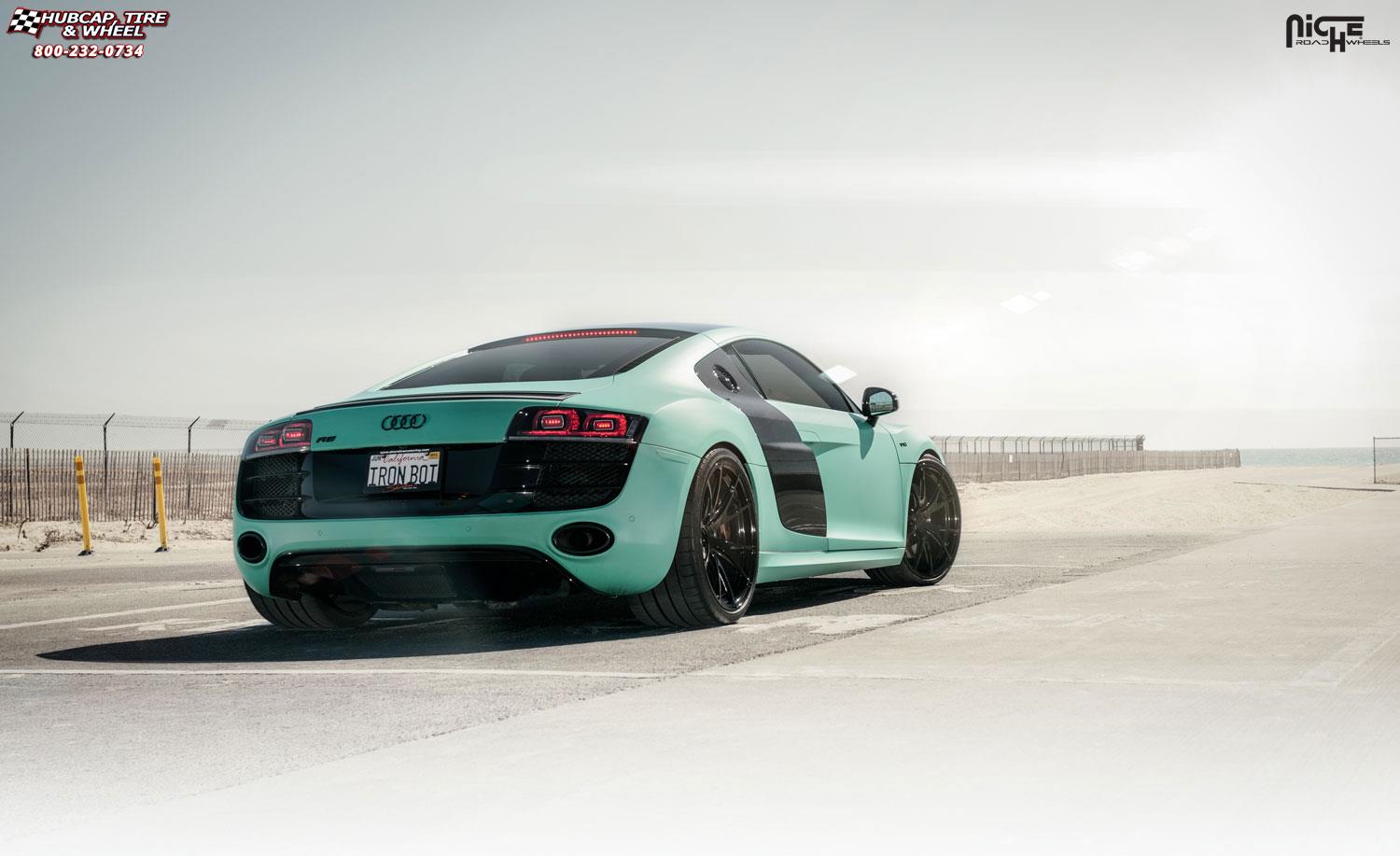 vehicle gallery/audi r8 niche stuttgart 20x9  Gloss Black wheels and rims