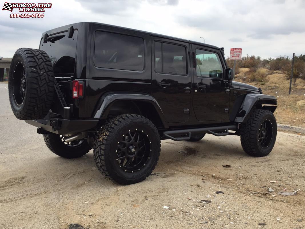 vehicle gallery/jeep wrangler xd series xd820 grenade  Satin Black wheels and rims