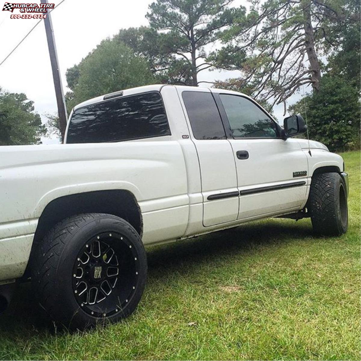 vehicle gallery/ram 2500 xd series xd820 grenade  Satin Black Milled wheels and rims