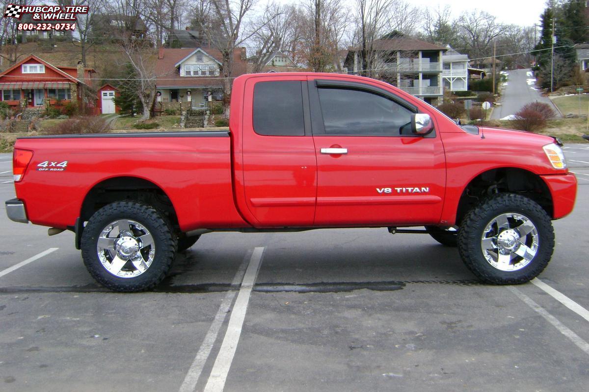 vehicle gallery/nissan titan xd series xd775 rockstar 20x85  Chrome wheels and rims